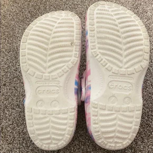 CROCS Pink and Blue Water Shoes with Perforated Design - Picture 6 of 7